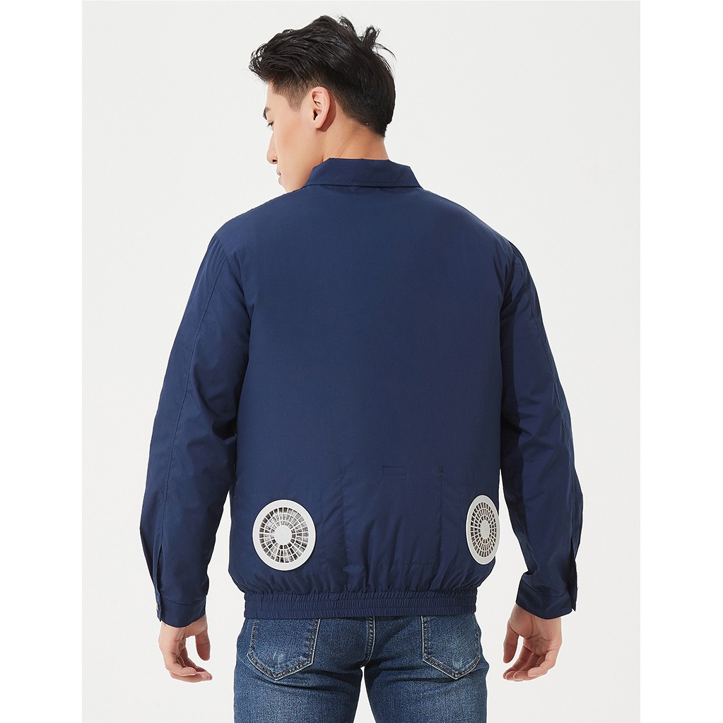 Áo Điều Hòa DAIZO Pin Trắng 30.000mAh, Áo Cotton 2 Lớp có Lót, Tặng 2 Túi Đá Khô