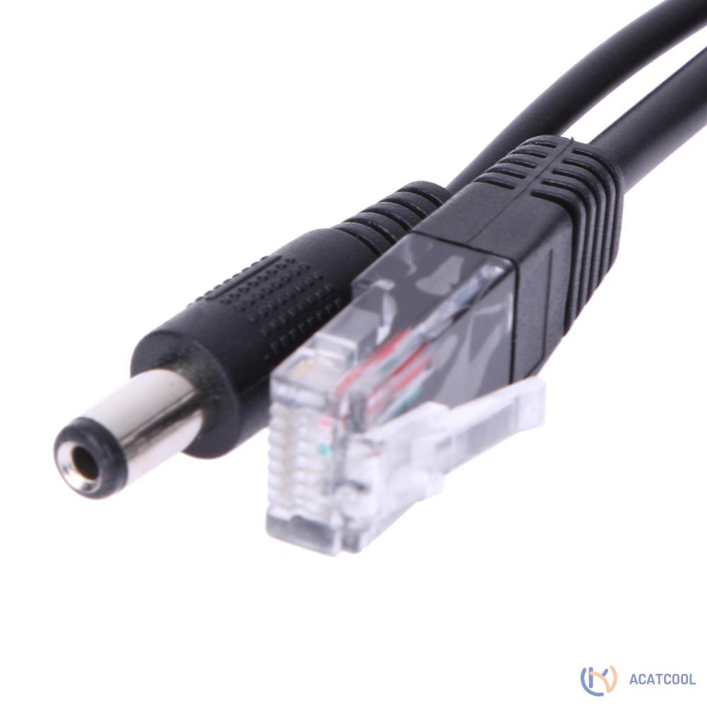 BEST FOR YOU! Power Over Ethernet PoE Adapter Injector + Splitter Kit PoE Cable Black