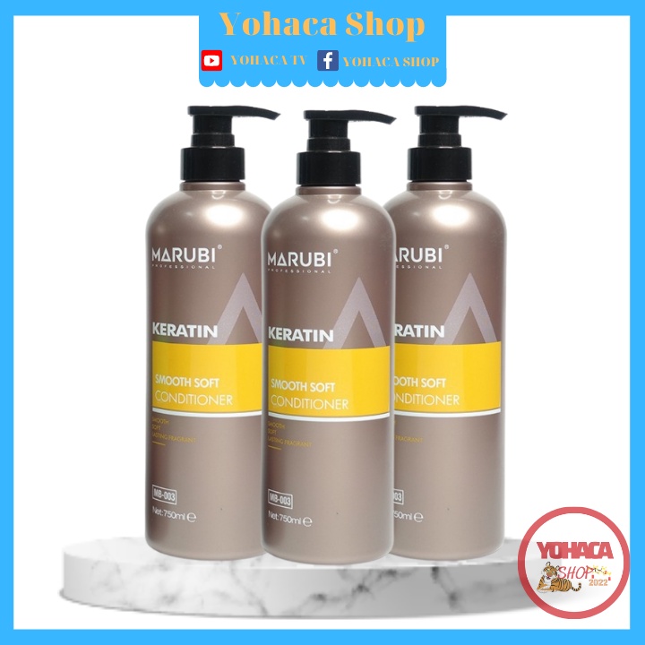 Bộ Dầu Gội-Xả Marubi keratin siêu mượt 750ml