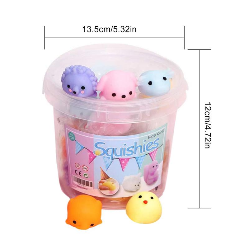 Set 24 Đồ Chơi Squishy Mini Hình Động Vật Dễ Thương