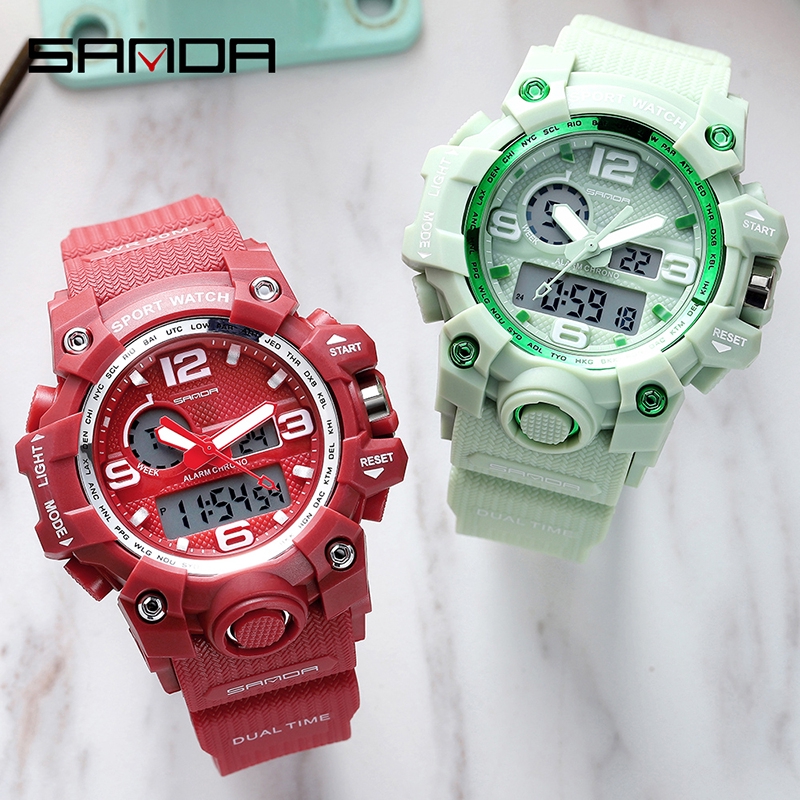 Đồng Hồ Kỹ Thuật Số SANDA SD842 Không Thấm Nước Phong Cách Thể Thao Cho Nữ