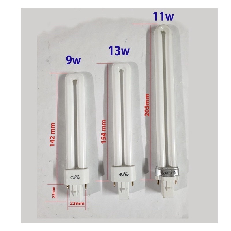 Bóng đèn học V-light Vlight Molik bảo vệ mắt 9w 11w 13w ánh sáng vàng