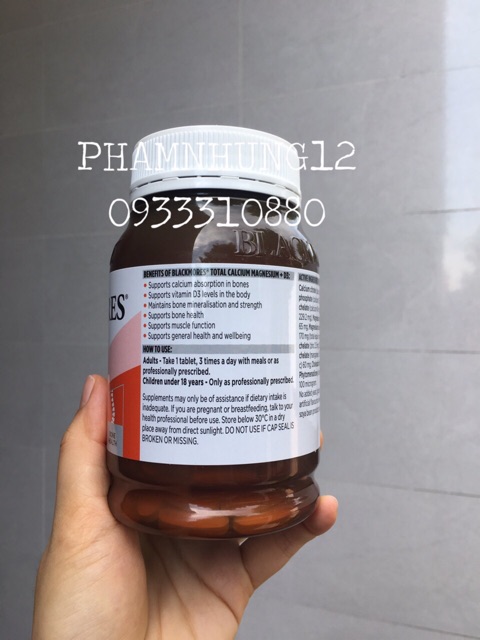 Viên uống Canxi Total Calcium Magnesium D3(200 viên).