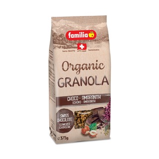 Ngũ cốc sạch hỗn hợp vị sô cô la và dền hạt Organic Granola Choco - Amaranth hiệu Familia 375g