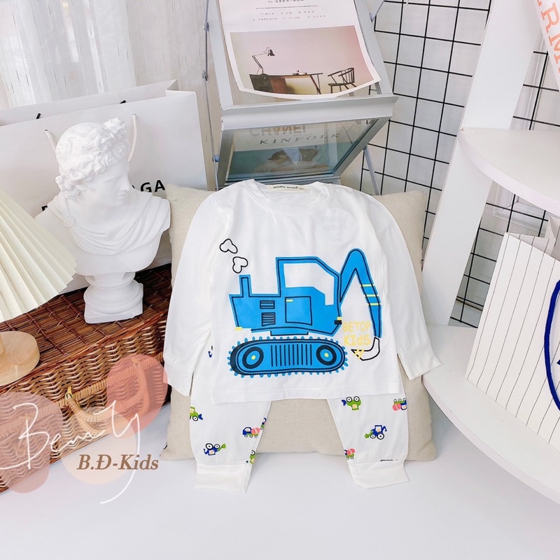 TD28  bộ tay dài quần dài thun lạnh snoopy đeo kính cá heo cho trẻ từ 8kg đến 24kg