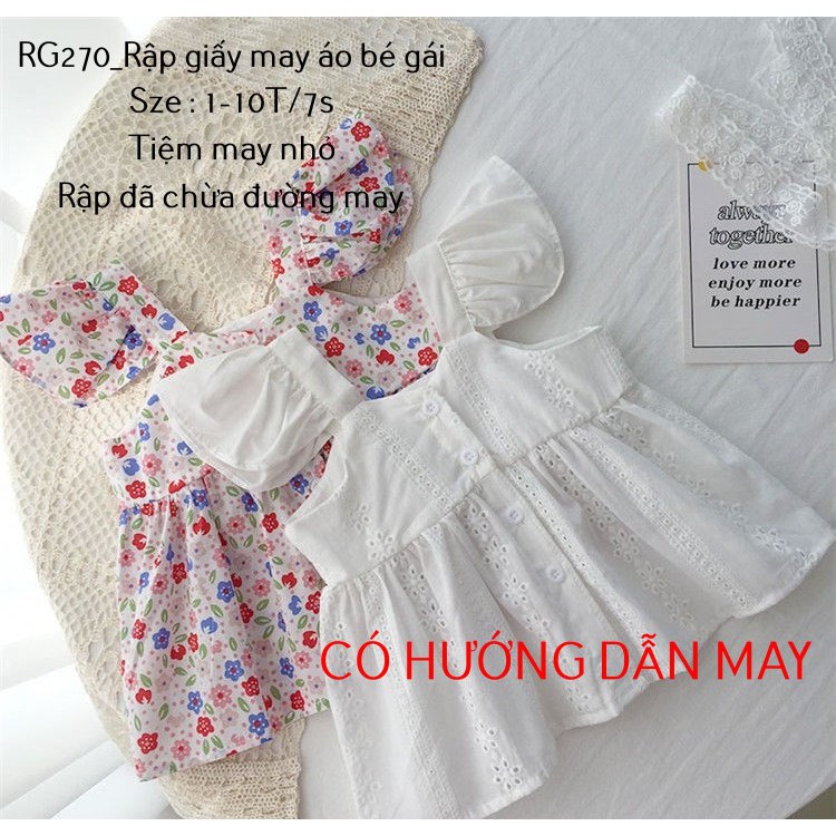 RG270_Rập giấy may áo cánh tiên bé gái