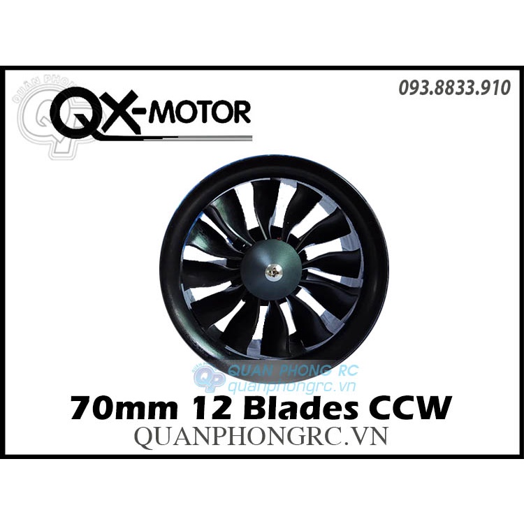 Vỏ Ducted Fan QX-MOTOR 12 Lá 70mm 12 Blades CCW QF3027 (Không Motor)