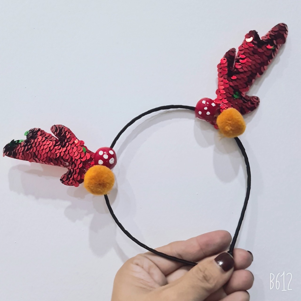 Cài Tóc Noel Sừng Nai Ngắn Siêu Xinh