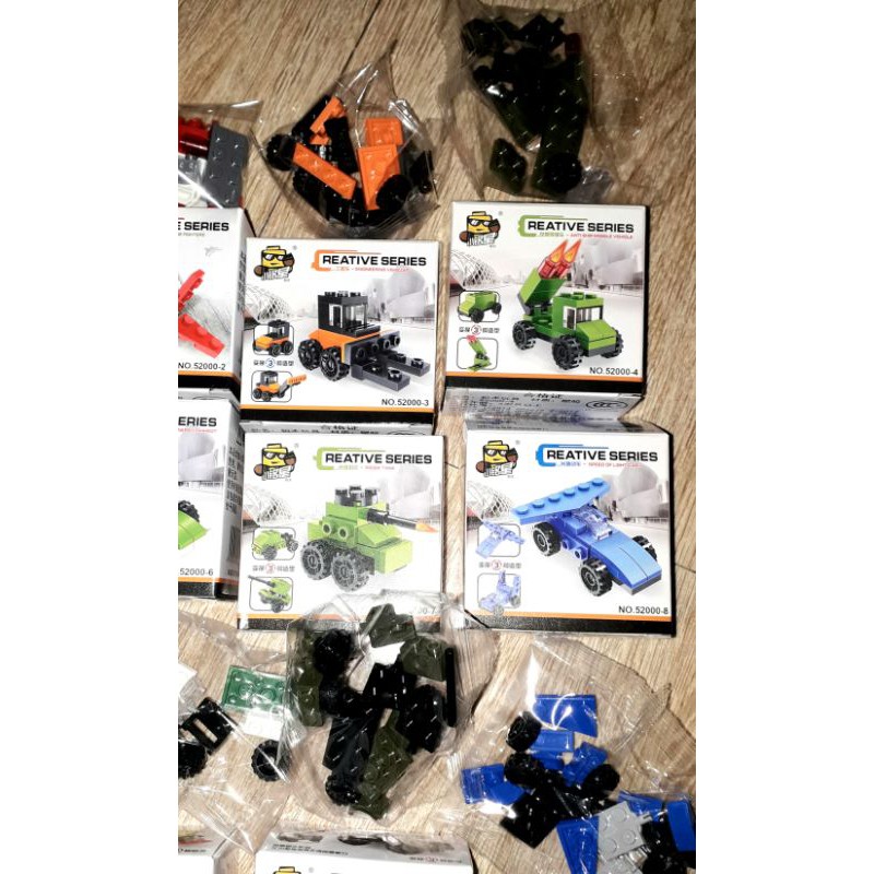 Sét Lắp ráp_Lego_10 xe 52000 có nhiều chi tiết bằng nhựa rất đẹp