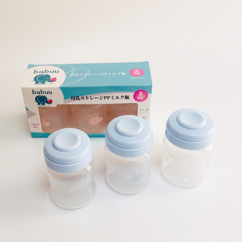 Bộ 3 bình trữ sữa Babuu baby nhật bản cho bé
