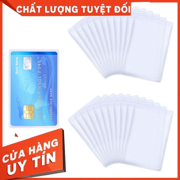 Bộ 10 Vỏ bọc thẻ căn cước bằng lái thẻ tín dụng trong suốt