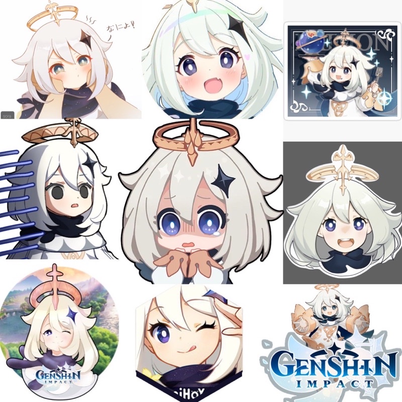 Sticker paimon genshin impact 30-60 cái khác nhau/ảnh dán gensin impact paimon