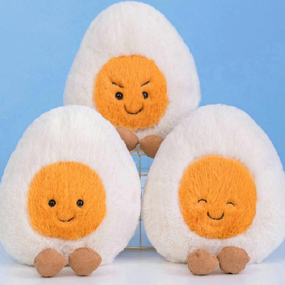 Đồ Chơi Nhồi Bông Hình Quả Trứng Luộc Hoạt Hình REBUY1 Dành Cho Trẻ Em
