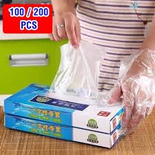 Combo 200 cái Bao Tay Dùng 1 Lần bằng chất liệu ni long tiện lợi