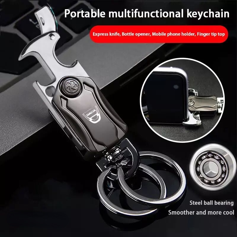 Móc Chìa Khóa Bằng Kim Loại Hình Con Quay Hồi Chuyển Đa Năng Độc Đáo