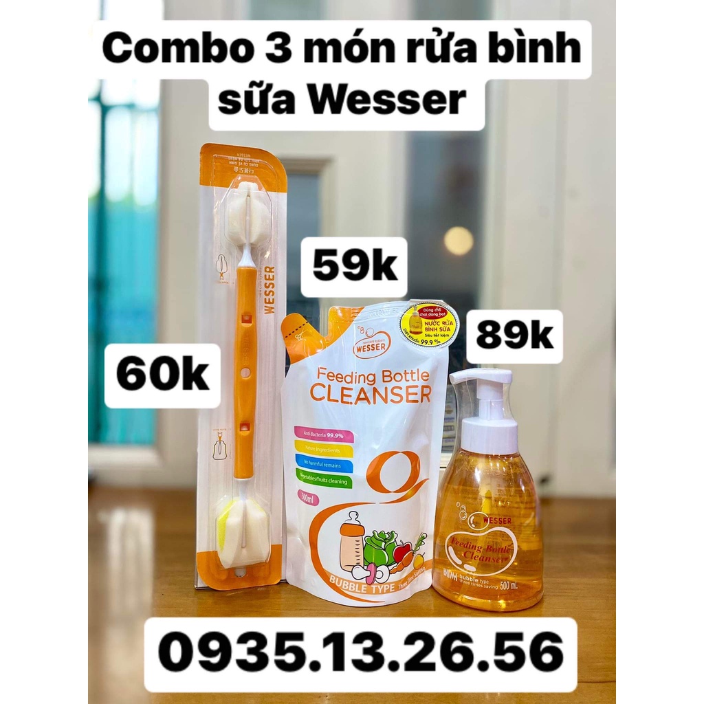 Nước rửa bình sữa Wesser 500ml