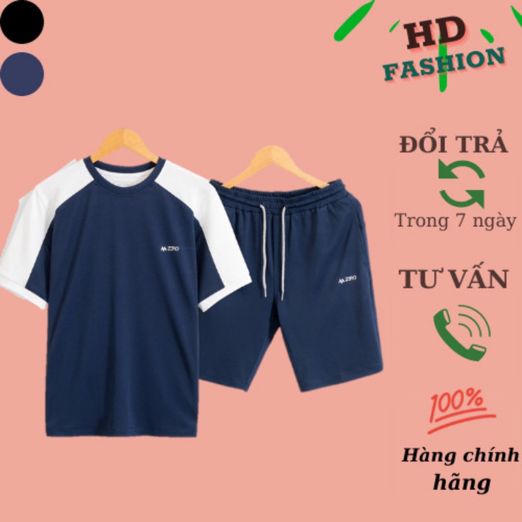 Bộ thể thao nam cộc tay, Đồ bộ nam chất thun lạnh thấm hút mồ hôi co dãn 4 chiều AT2