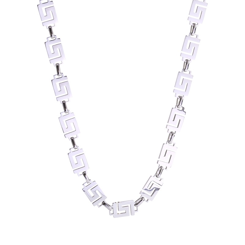 Dây chuyền mặt vuông dáng ngắn phong cách hip hop 19A1383