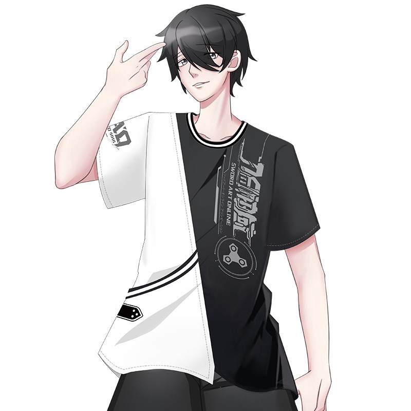 Hot Anime Sword Art Online Kirigaya Kazuto The Same Summer Short-sleeved T-shirt