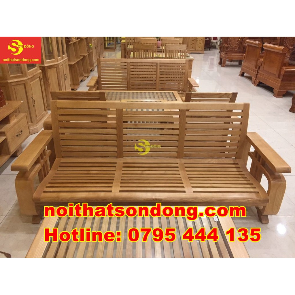 Bàn ghế gỗ sồi | sofa tay vuông nhỏ – LCMSF10