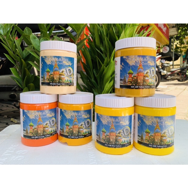 Sơn acrylic nghệ thuật 3D 500ml Ngoài trời