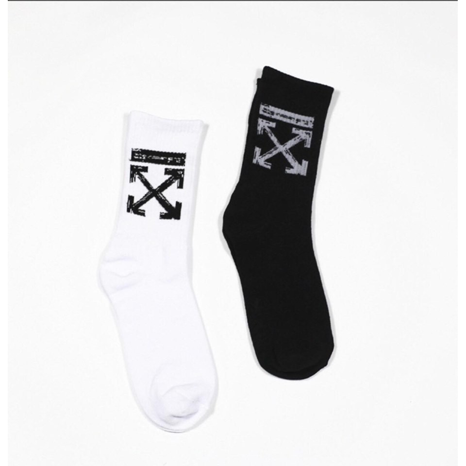 Vớ Tất Nam Nữ Off White Cao Cổ Unisex