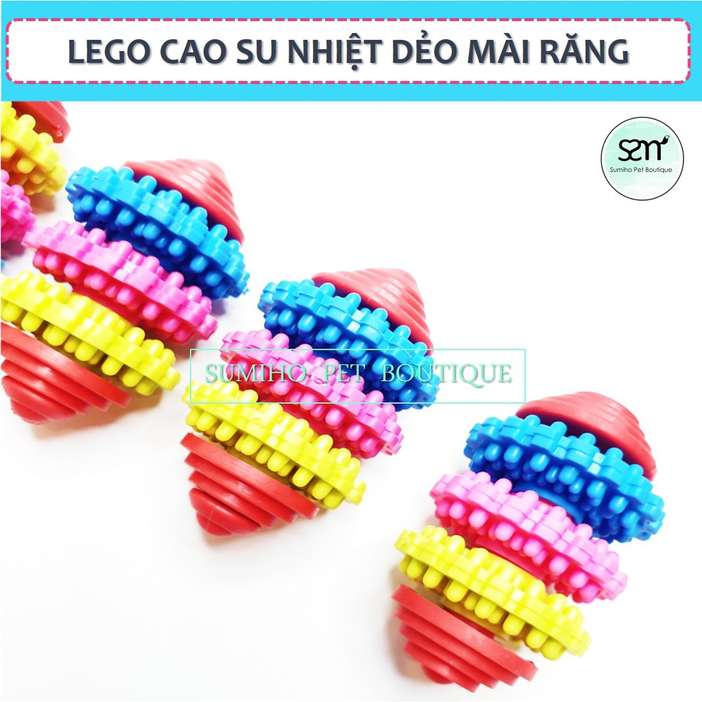 Đồ chơi tương tác với thú cưng Sumiho - Xương gặm Lego cao su