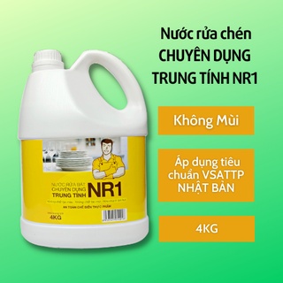 Nước rửa chén không mùi nr1- tiêu chuẩn vattp nhật bản, can 4kg