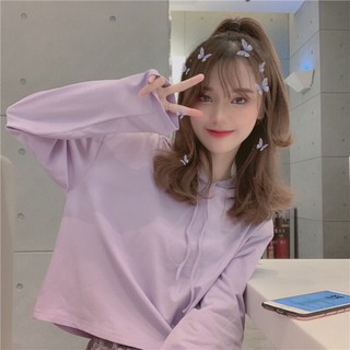 Croptop Tay Dài Nón Tím🤡