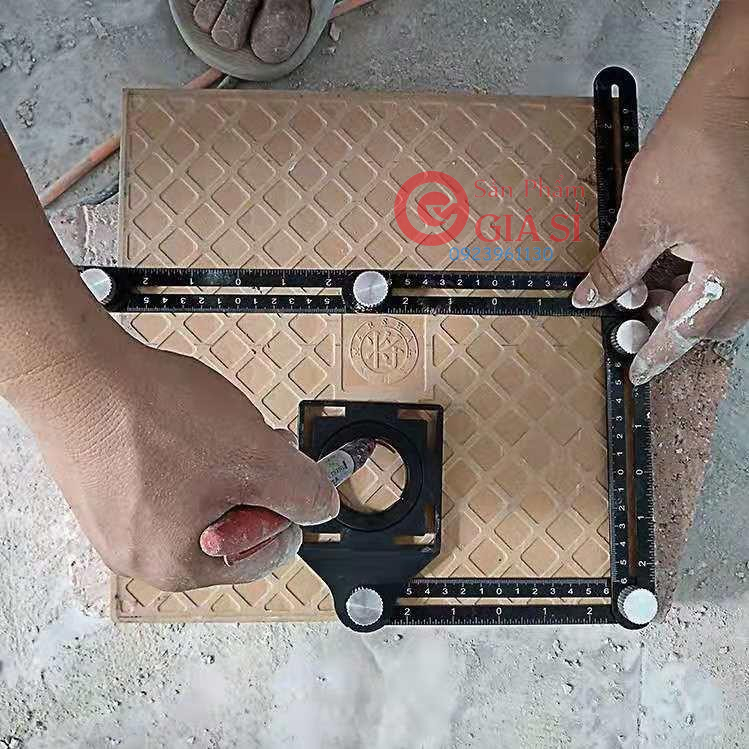 Thước đo 6 góc gấp,lỗ định vị đa năng ❤️freeship❤️