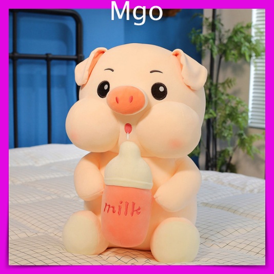 Gấu bông heo ôm bình sữa lợn bú bình mẫu thú nhồi bông siêu cute hàng cao cấp mềm mịn