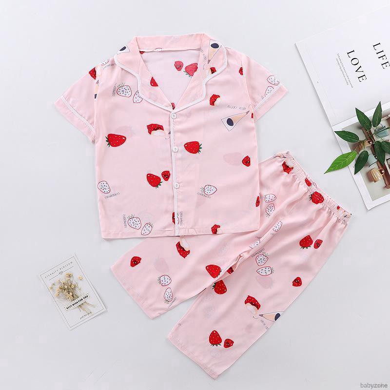 Bộ Đồ Ngủ Pijama In Hình Hoạt Hình Đáng Yêu Cho Bé Từ 1-7 Tuổi