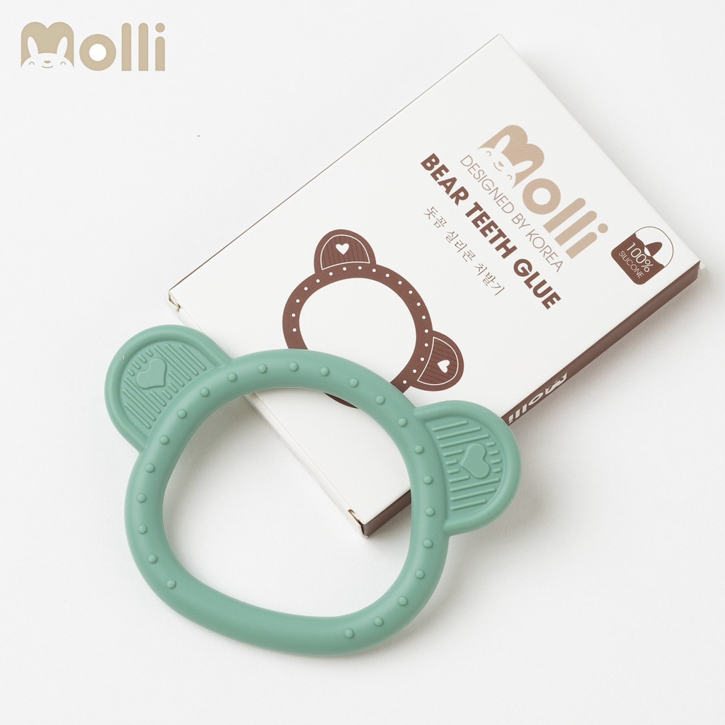 Gặm nướu hình gấu MOLLI - Gặm nướu silicon cho bé
