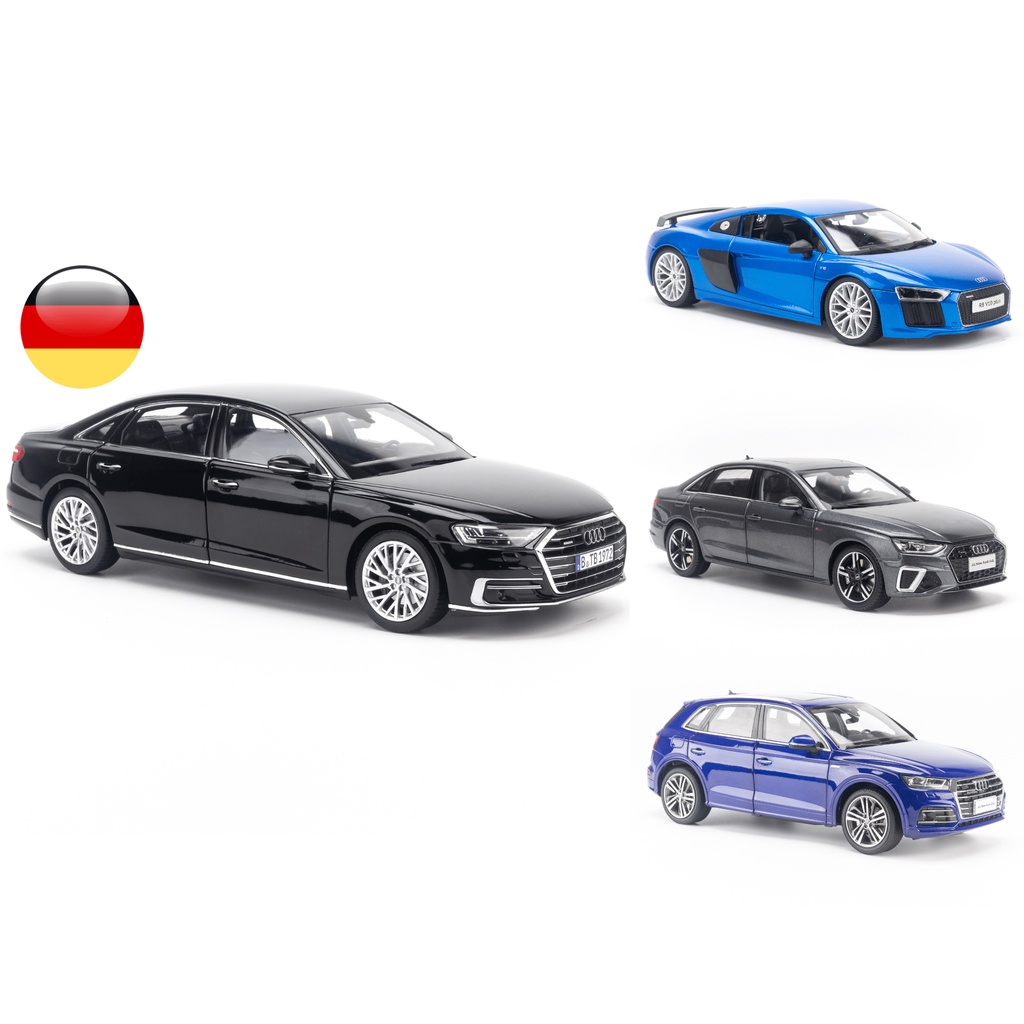 Mô hình xe Audi R8, A8L, A6L, A4, Q5, Q2 All New 1:18
