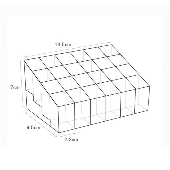 Khay đựng son 24 ô giúp đựng đồ mỹ phẩm, son, đồn trang điểm gọn gàng dành cho các bạn nữmeomeo
