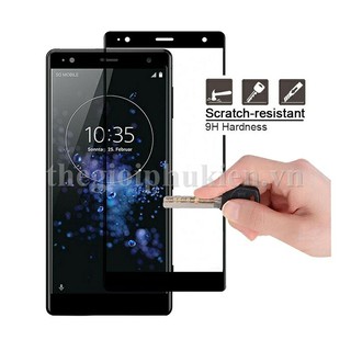 Tấm dán kính cường lực full màn hình 4D Sony Xperia XZ2 phủ màu