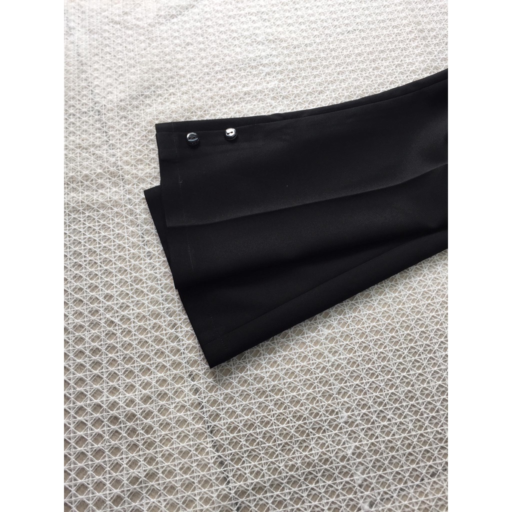 Quần Âu Nữ Ống Loe, Cạp Cao, Khóa Sườn, Cúc gấu - Quần Tây nữ thiết kế | BigBuy360 - bigbuy360.vn