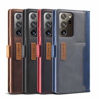 Ốp lưng Samsung Galaxy Note 20 Ultra Note 9 10 Plus Vỏ từ tính & lật Vỏ bảo vệ khe cắm thẻ và màu hỗn hợp