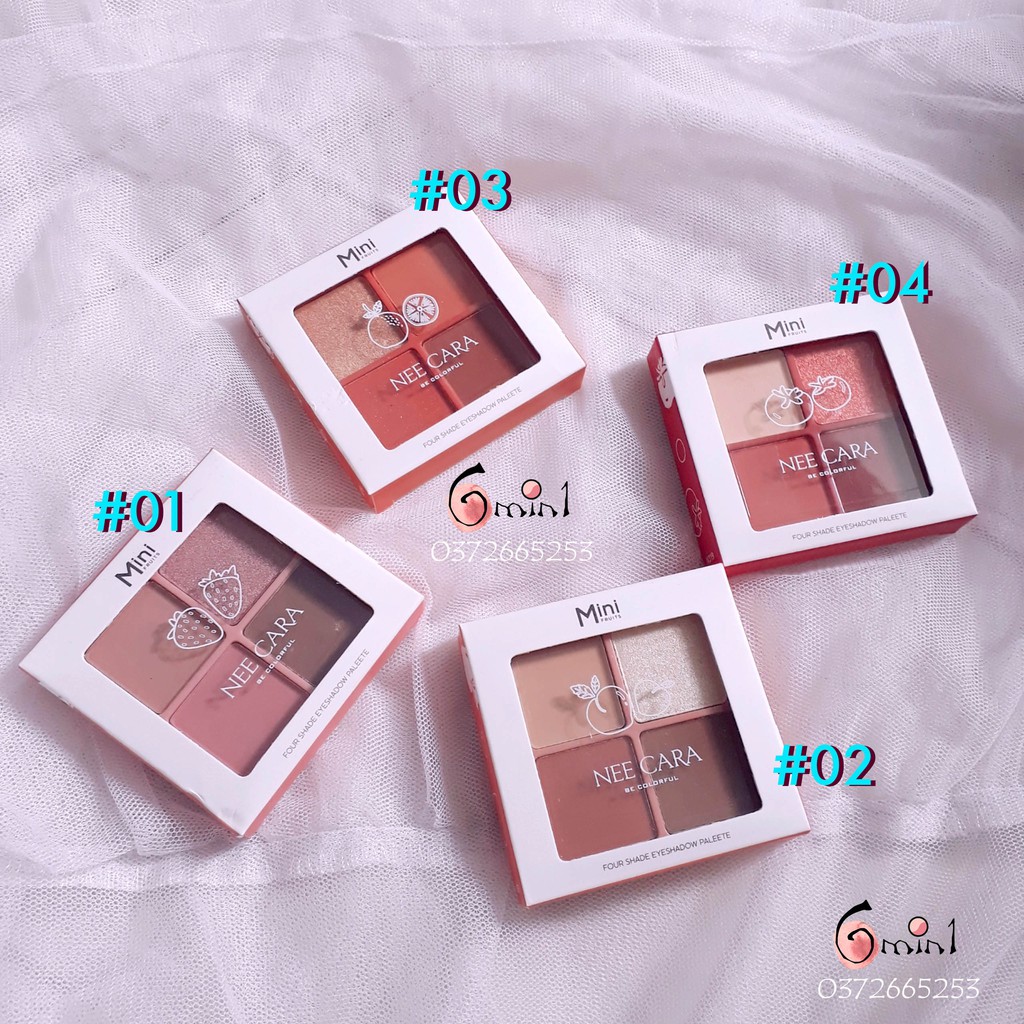 [New] Phấn Mắt Nee Cara Thái Lan Mini Fruits 4 Ô Màu Xinh Xinh | BigBuy360 - bigbuy360.vn