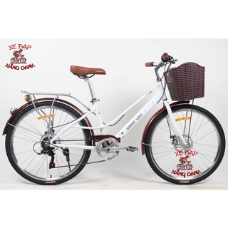 Xe đạp thể thao Nữ Bravewill Khung nhôm có đề sau vành 26inch