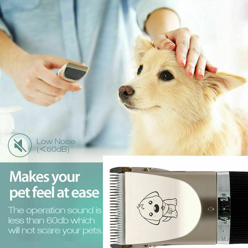 [BỘ LÀM ĐẸP CÚN CƯNG] Tông đơ cắt lông chó mèo Pet Grooming Kit, Máy cắt tỉa lông chó, lược,kéo,chăm sóc móng thú cưng