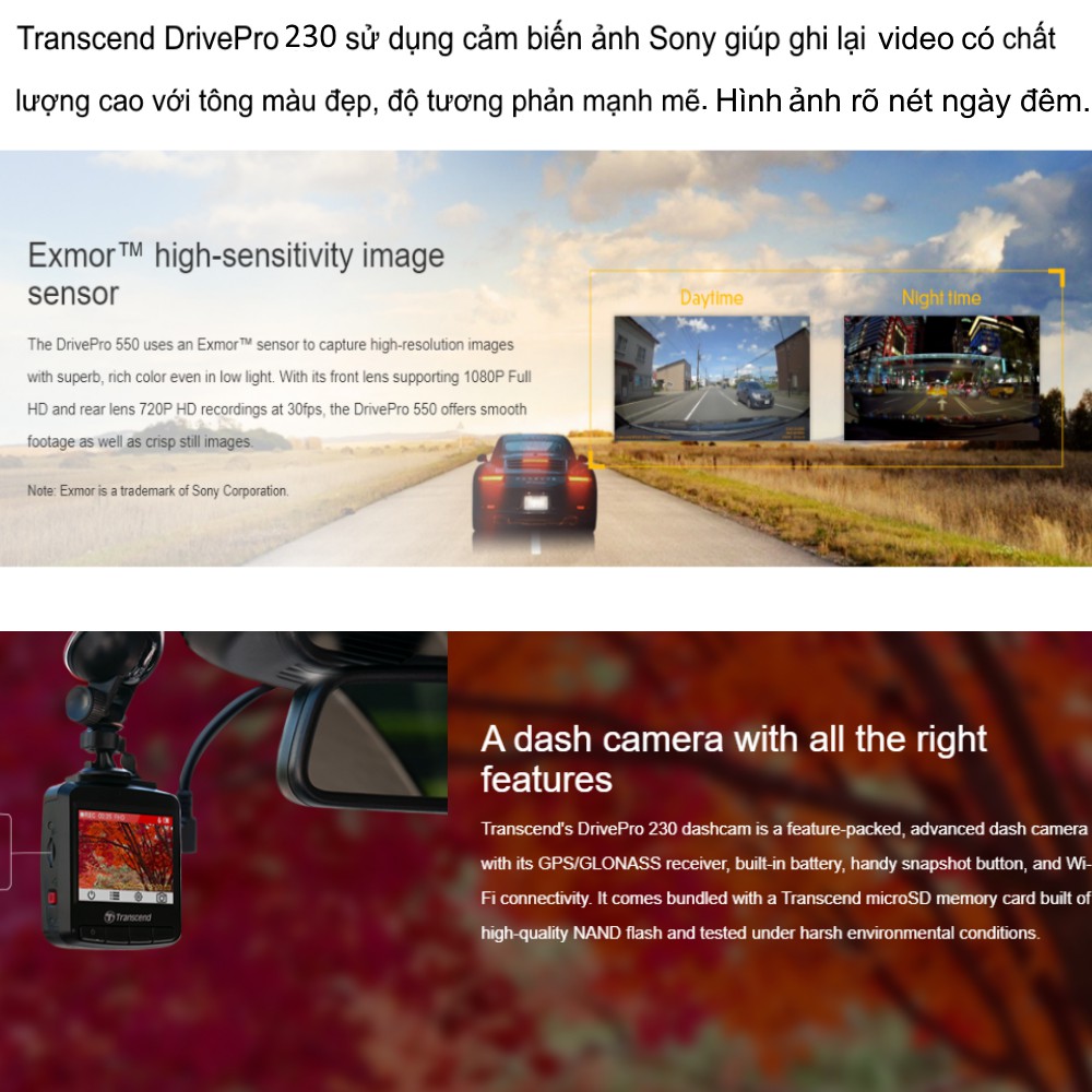 Camera Hành Trình Transcend DrivePro 230 | BigBuy360 - bigbuy360.vn