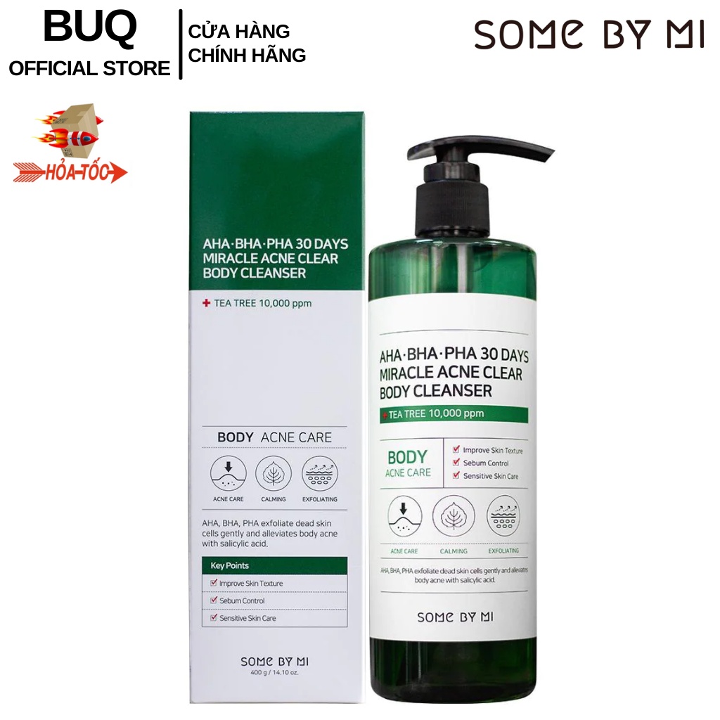 Sữa Tắm SOME BY MI AHA-BHA-PHA 30 Days Miracle Acne Clear Body Cleanser Giảm Mụn Lưng 400g