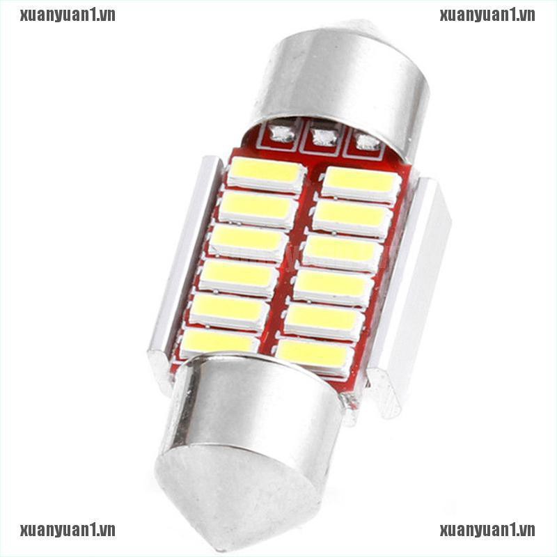 [XUANYUAN1] Bộ 2 Đèn LED 31mm 4014 12SMD C5W Trang Trí Nội Thất Xe Hơi