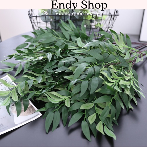 Lá bạch đán giả Cành lá giả trang trí nhà cửa, decor phòng, phụ kiện chụp ảnh - Endy shop