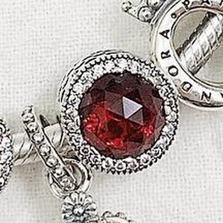 [CHARM BẠC 925 CAO CẤP] Charm đá Đỏ