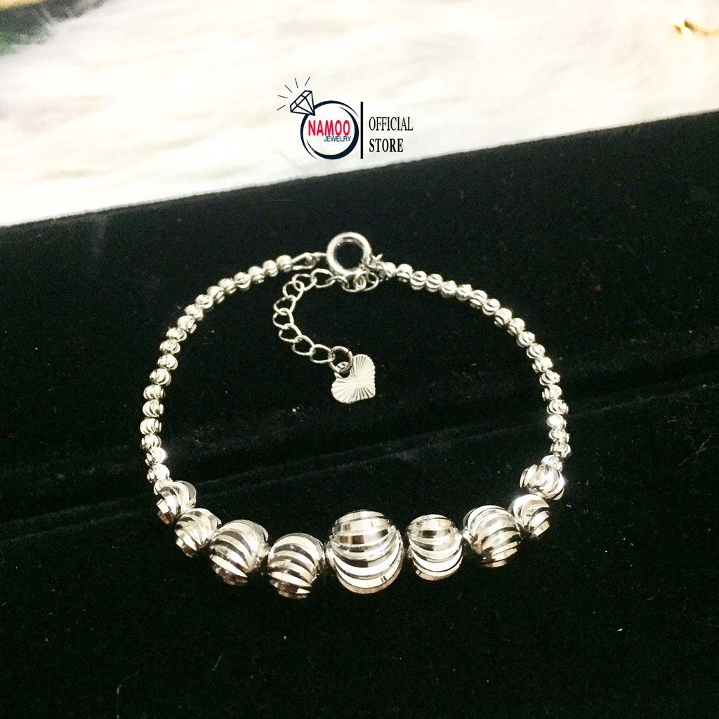 Vòng Tay Nữ, Lắc Bạc L278 Cao Cấp có khóa mở Namoo Jewelry