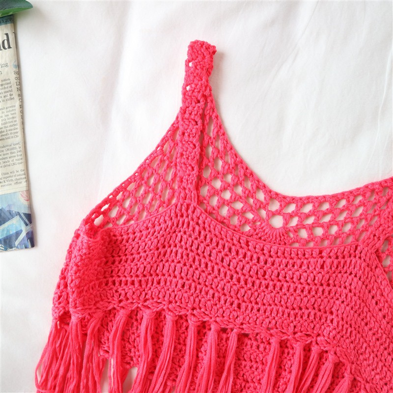 Áo Yếm Len Móc Tua Rua 3 Màu Mặc Đi Biển Siêu Xinh (kèm ảnh chi tiết vải) | BigBuy360 - bigbuy360.vn