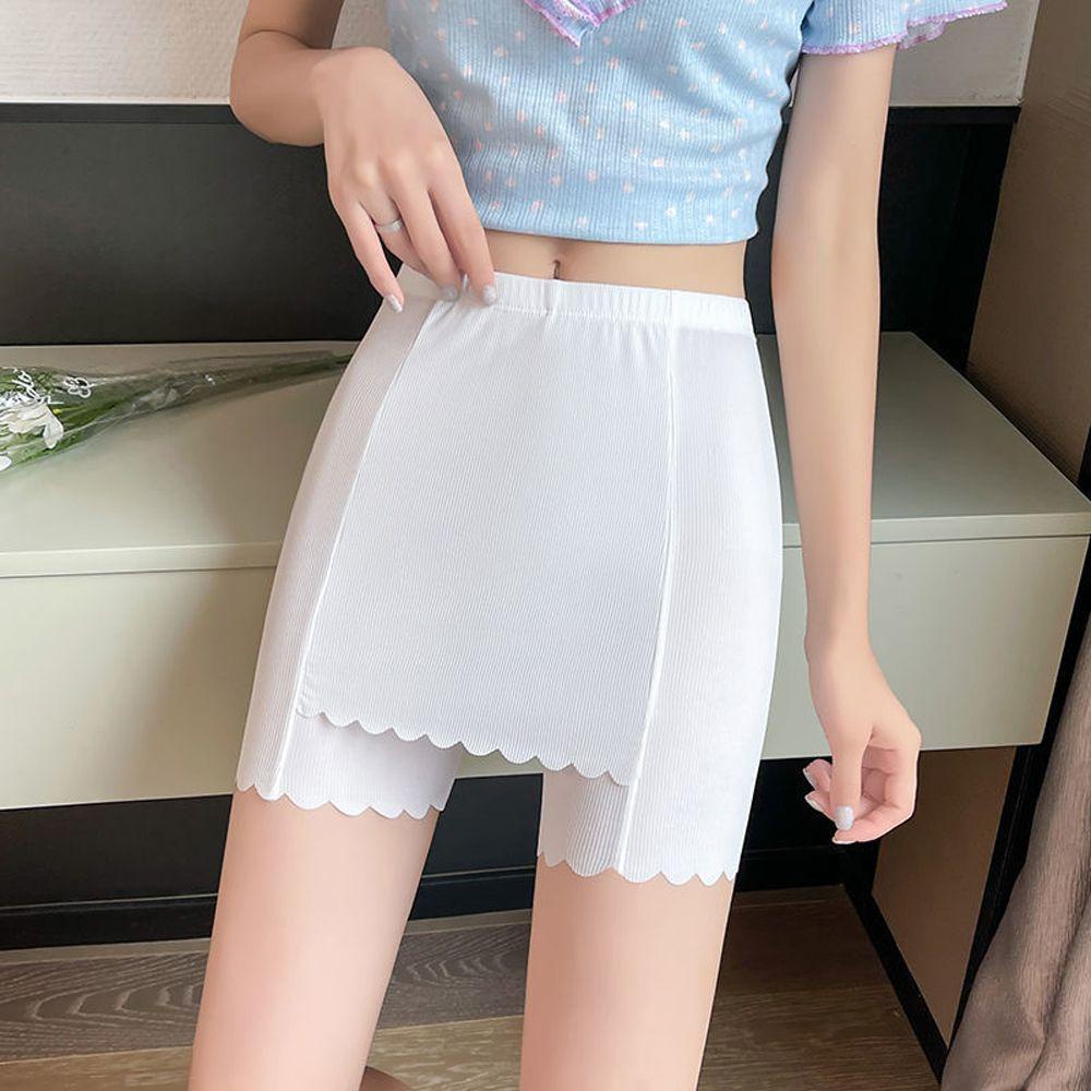 Quần Lót Boxer Lưng Cao Hai Lớp Màu Sắc Trơn Quyến Rũ Thoải Mái Cho Nữ