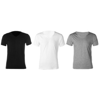 Áo thun nam cotton cổ V form ôm